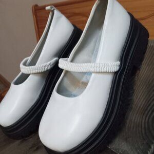 Women's Vintage Style Mary Janes Flats Round Toe Platform shoes